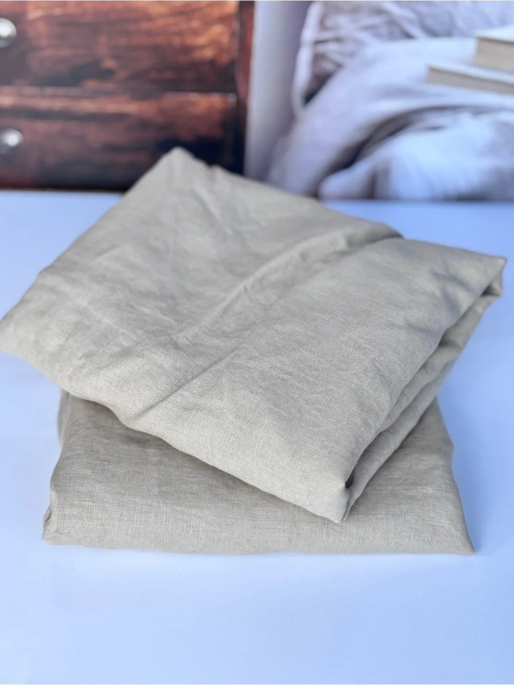 Quince European Linen Sham Set Toffee Standard Size NWT